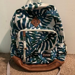 Jungle Leaves Green Jansport Backpack with Laptop Sleeve